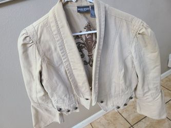 Large Tan Cropped Jacket 