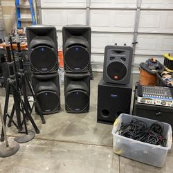 Speaker Professional PA Sound System  with  Mixer