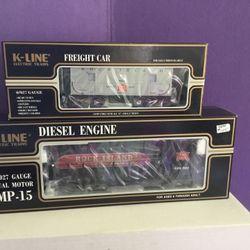 K-Line Model Diesel Engine and Freight Car