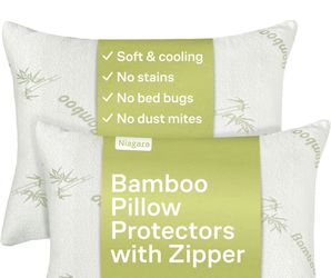 4 PACK Cloud-Like Pillow Protectors with Zipper 20x30” For Sale $32.00 50%+ OFF Retail $64.00 NEW