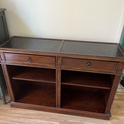 TV Stand Entertainment Center Hallway Cabinet Wooden 2 Drawers Shelves