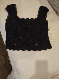 Black  2 Piece Cocktail Skirt Set Size 10