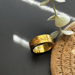 Blossom Tree Gold Plated Sterling Ring Size 9