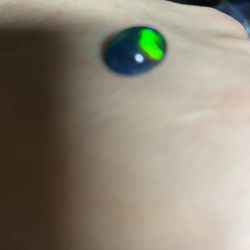 Black Opal Cabochon- Electric Green Eel 