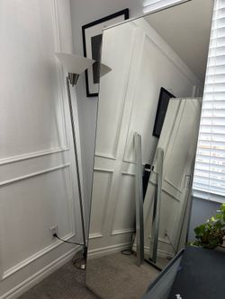2 Mirrored Closet Doors with upper track- 80 inches by 30 inches, 100 dollars