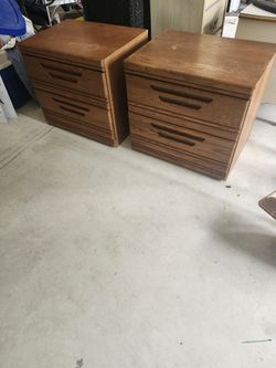 Two Nightstands Oak 