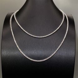 2mm 18in. Moissanite Diamond Tennis Chain 14kt Gold Choker Necklace