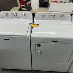 New Scratch And Dent Maytag Washer And Dryer One Year Warranty