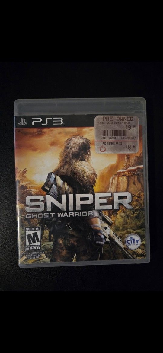 PS3 Game- SNIPER- GHOST WARRIOR