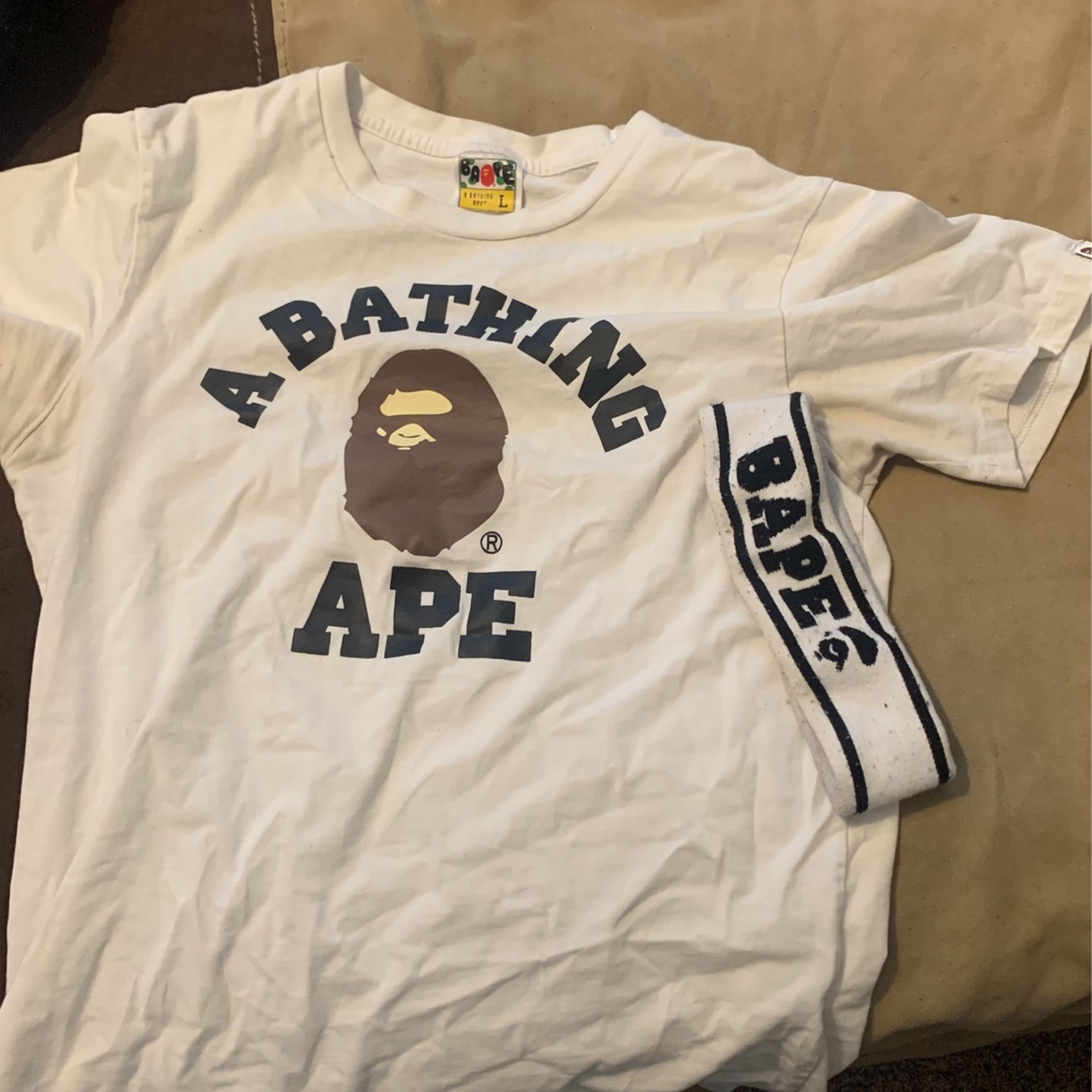 Bape T Shirt With Bape Headband