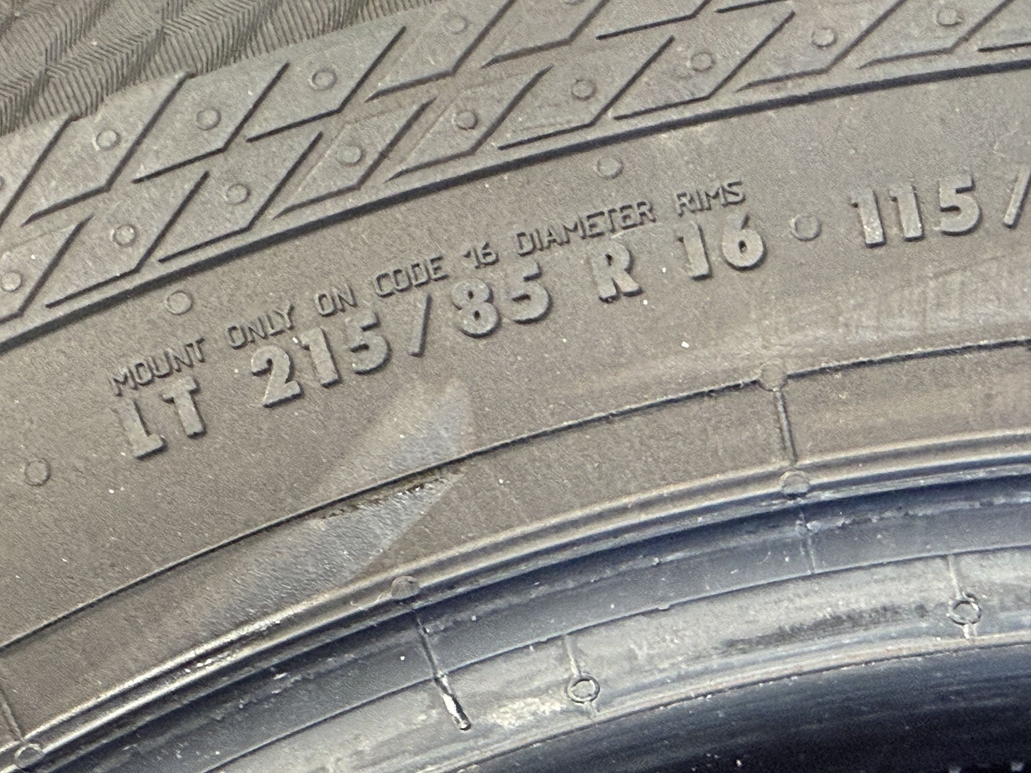 215/85/16 E-10ply Continental (4 Tires) $200.00/ All 4 