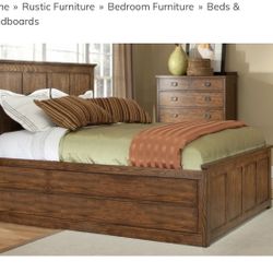 Bed- Oak Park Panel Storage Bed
