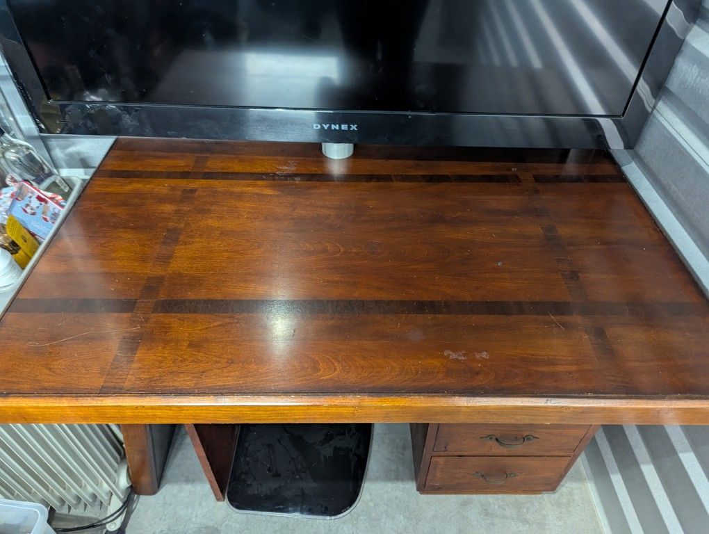 Solid Wood Coffee Table And Matching End Table