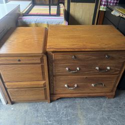 2 commercial grade  solid wood 2-drawer legal or standard size file cabinet $35 Ea