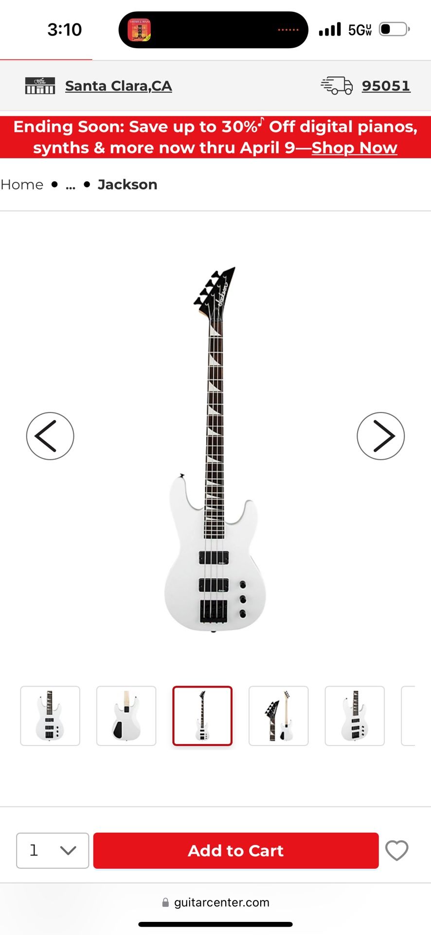 Jackson Concert Js2 Bass Guitar