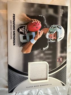 Topps Fernando Mendoza Raiders RC Relic Card