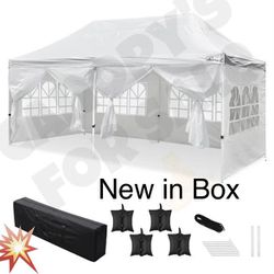 10x20' Heavy Duty Canopy Party Tent Waterproof Gazebo w.4Sidewalls 