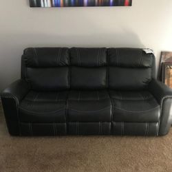 Ashley Funiture Smoked Grey Sectional With Recliner Options On All Peices 