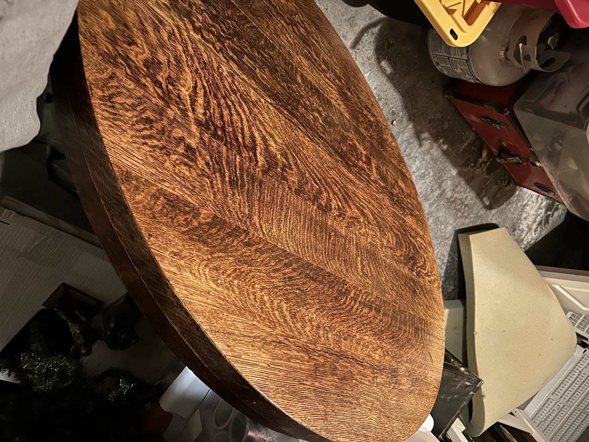 Antique Solid Oak Table With Inserts