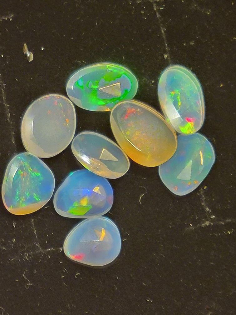 3pcs. Rare Natural Polished Ethiopian Fire Opal Crystals / GEMSTONES