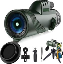 Monocular - 80x100 High Power Telescope with Smartphone Holder & Tripod