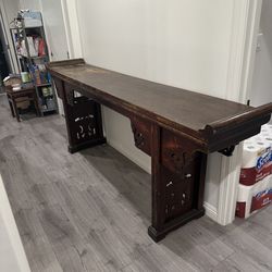 Antique Chinese Elm Altar Table – Late Qing / Early Republic – 99” Long