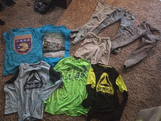Boys size Lg (10-12) bundle deal set of 9 pieces
The 2 Reebok shirts are new .
