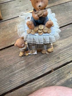 Bear jewelry box with key