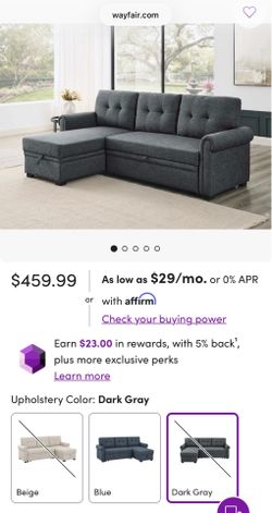 Upholstered 86'' Reclining Sleeper Sofa