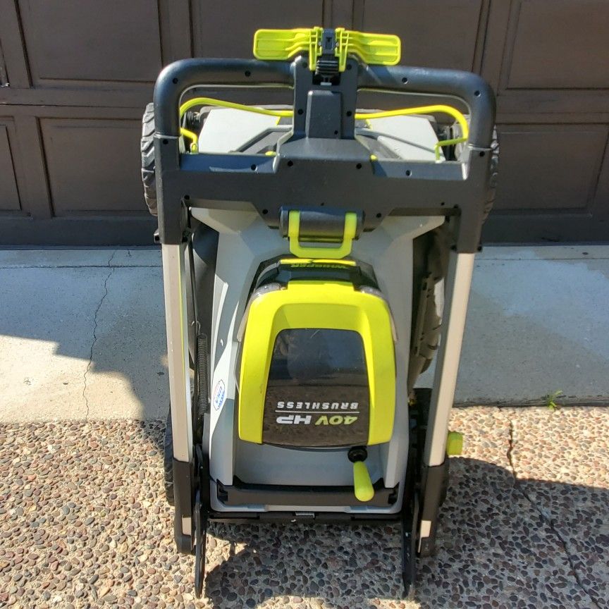 High-End Ryobi 21 Inch Cordless 40 Volt Battery Self Propelled Brushless Lawn Mower & Mulcher