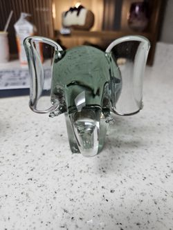 Glass Elephant Statue