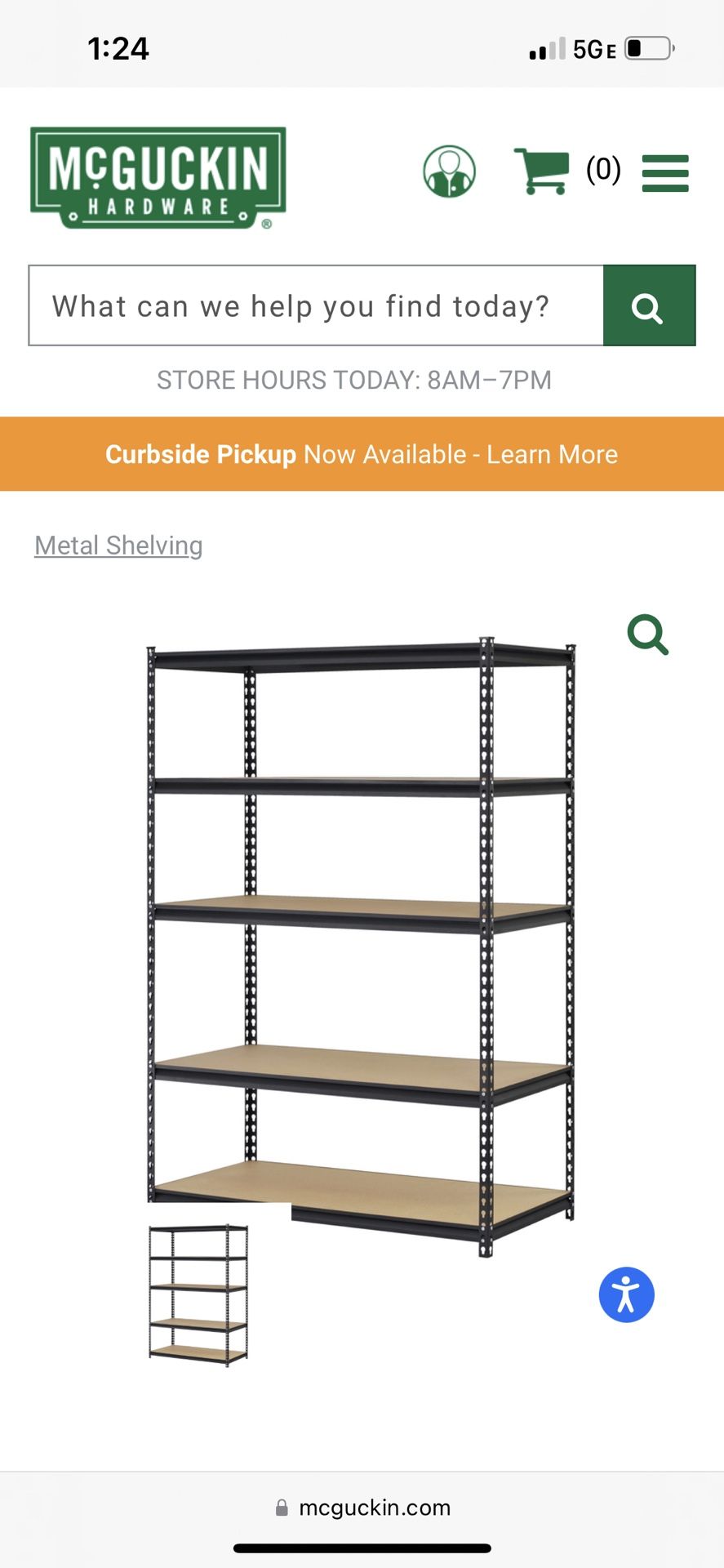 Metal Shelving 