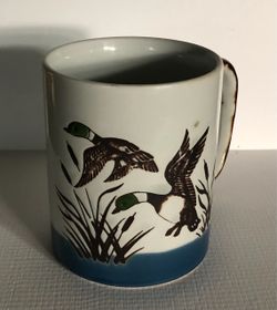 Vintage Otagiri Style Mallard Ducks Ceramic Coffee Mug – Cabin Lodge Decor