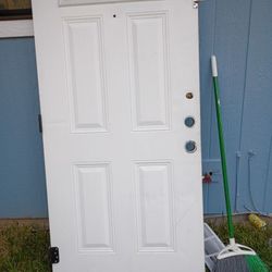 Right Swing Metal Door /Glass Top