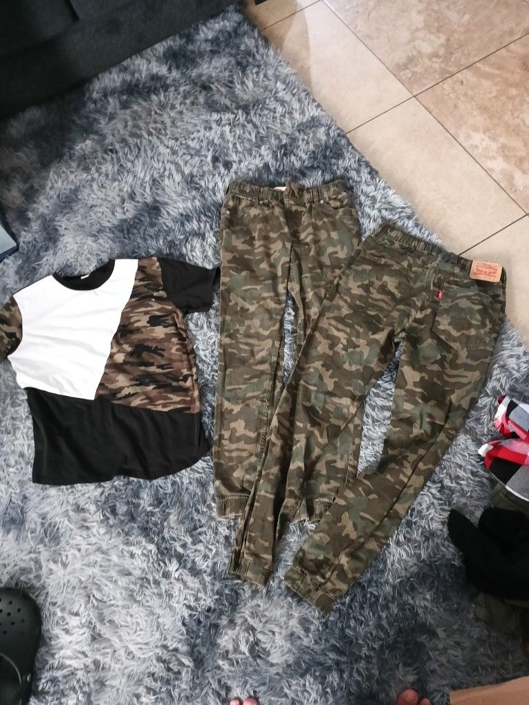 Camo Kids Pants N Shirt
