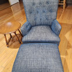 Vintage chair and ottoman