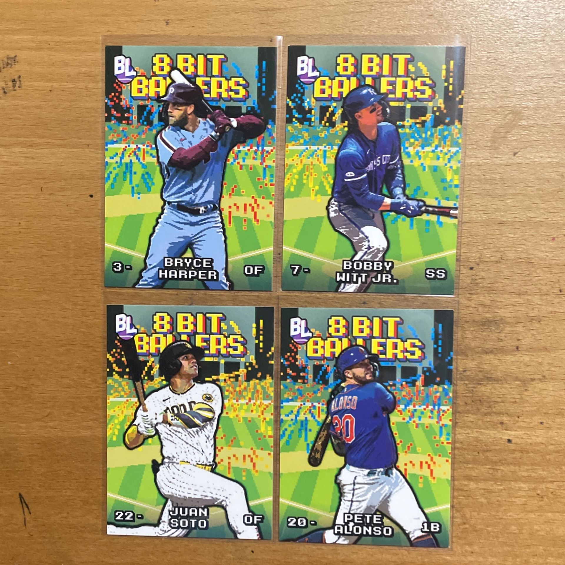 2023 BIG LEAGUE LOT OF 4 8 BIT BALLERS CARDS