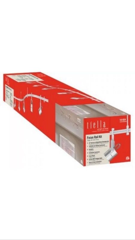 TIELLA brushed/matte nickel TRACK LIGHTING focus rail kit