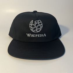 Vintage Wikipedia Logo Promo Hat, Y2K, Technology Computer, Adjustable SnapBack 
