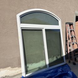 New Arched Window Double Glass with Mesh 71.5 x 83.5 x 72