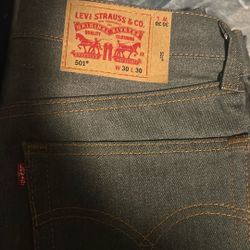 Dark Gray Levi’s 501s 