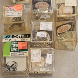 Assorted Triple Hooks in Boxes