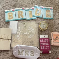 - [ ] Bridal balloons, a box of cards, a box of clothes, a bridal bookcase, etc. Take it all.