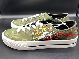 Ed Hardy Screaming Tiger Low Top Shoes in Camo Men’s Size 9 NEW No Box