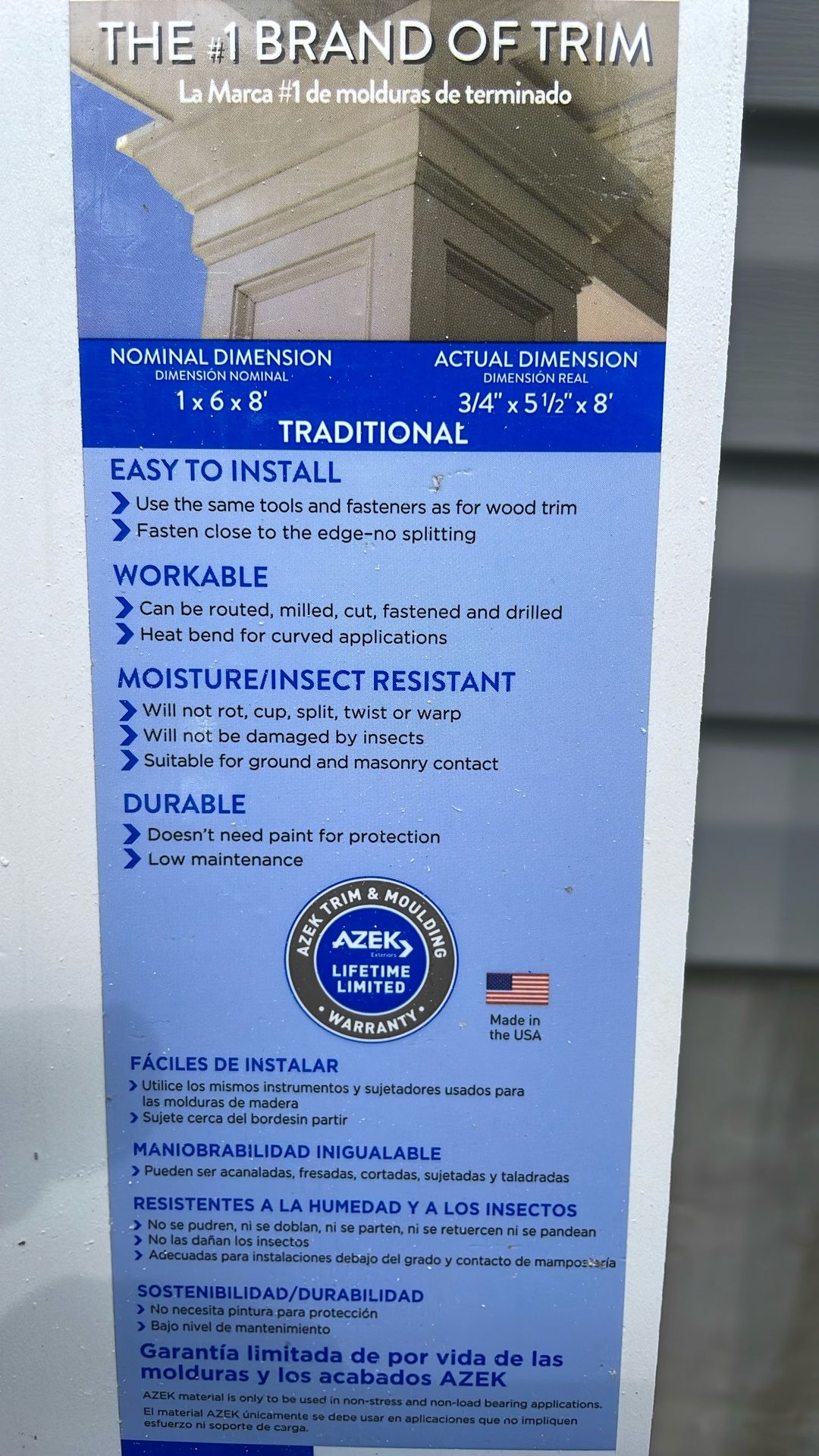 Azek Trim Traditional 