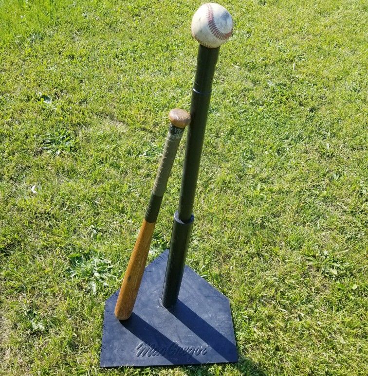 Adjustable Batting Tee, Ball & Bat 