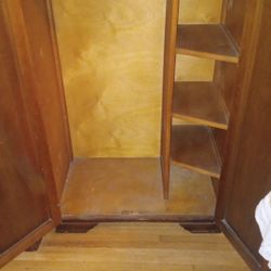 Wood Armoire Wardrobe Clothing Storage Dresser Drawers Closet Cabinet