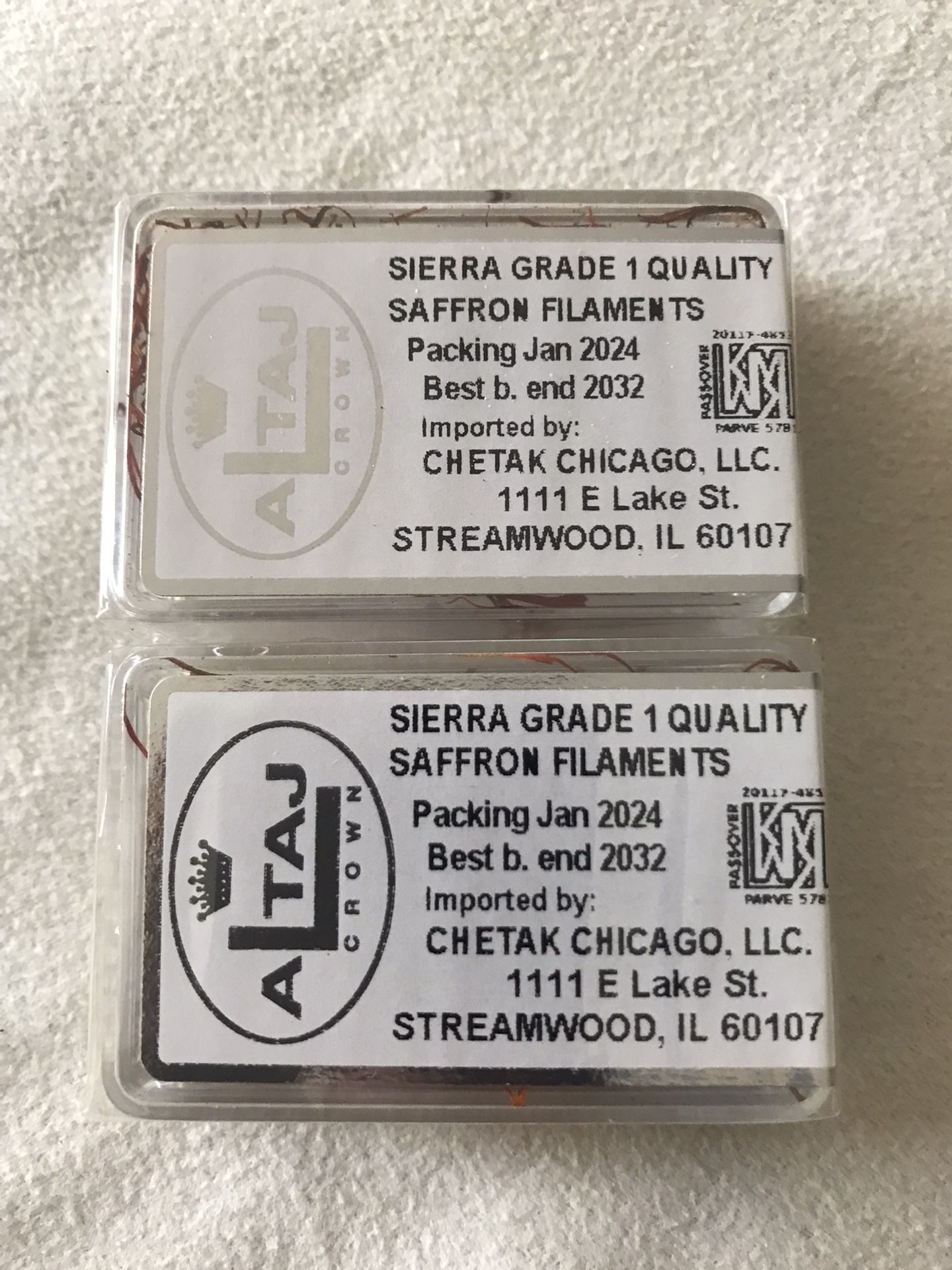2 Packs ATaj Saffron High Quality Sealed Expire In 2032