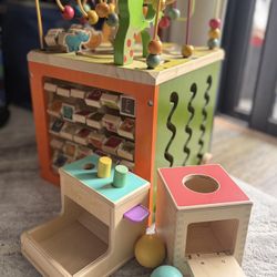 Lovevery Montessori Wooden Toys + Zany Zoo Activity Cube Bundle
