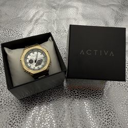 Activa Signal X Dual Time Watch (Gold)